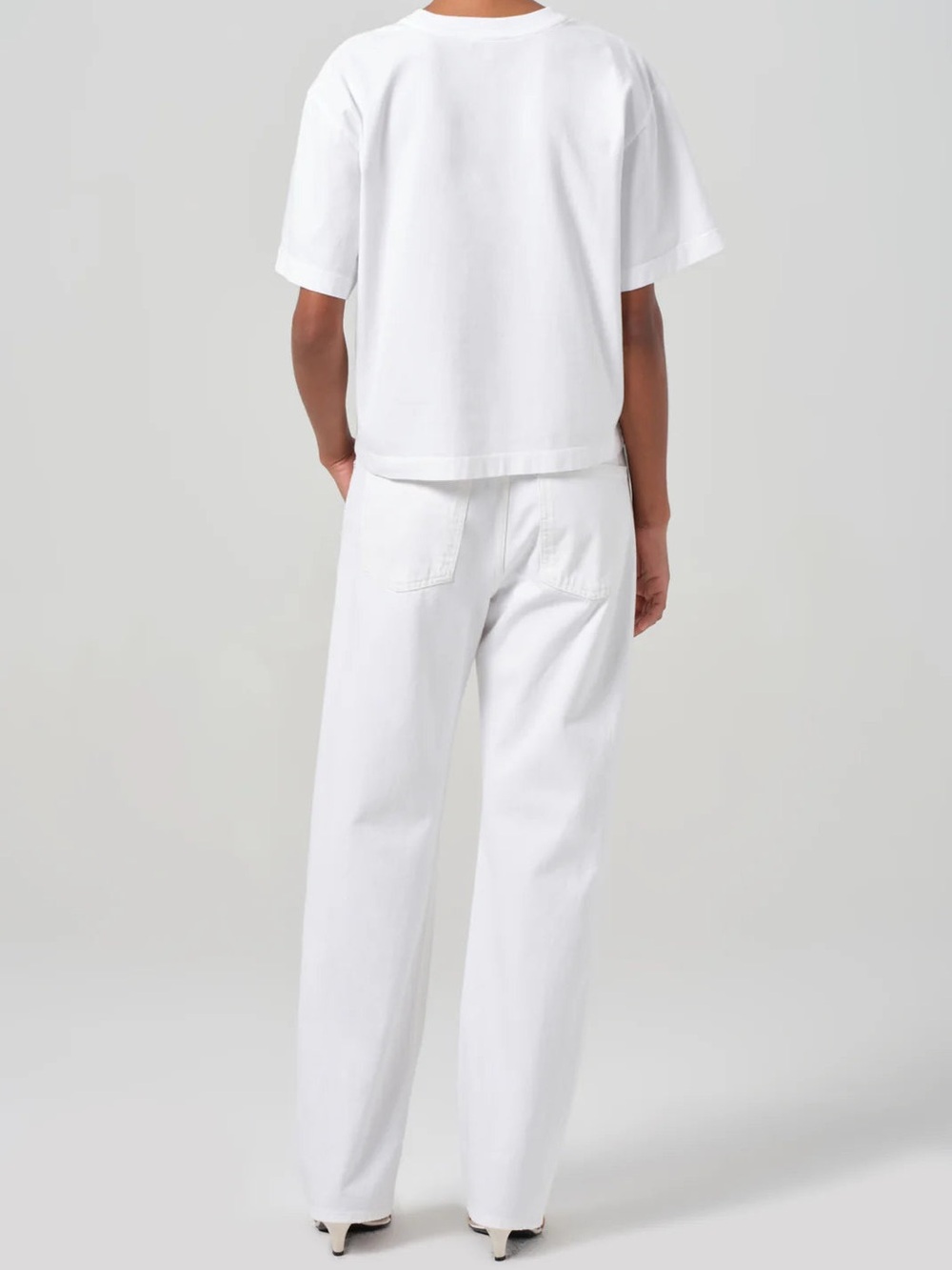 Agolde Fran Low Slung Easy Straight
Jeans in Milkshake Off White Button Fly NEW - Picture 4 of 16